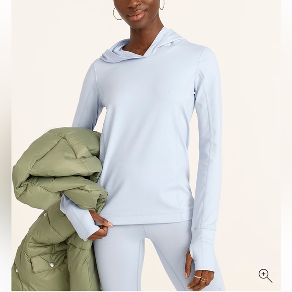 J.Crew Fitted Hoodie In Signature Flex Black Size XL Style BD667 Like New - Picture 15 of 16